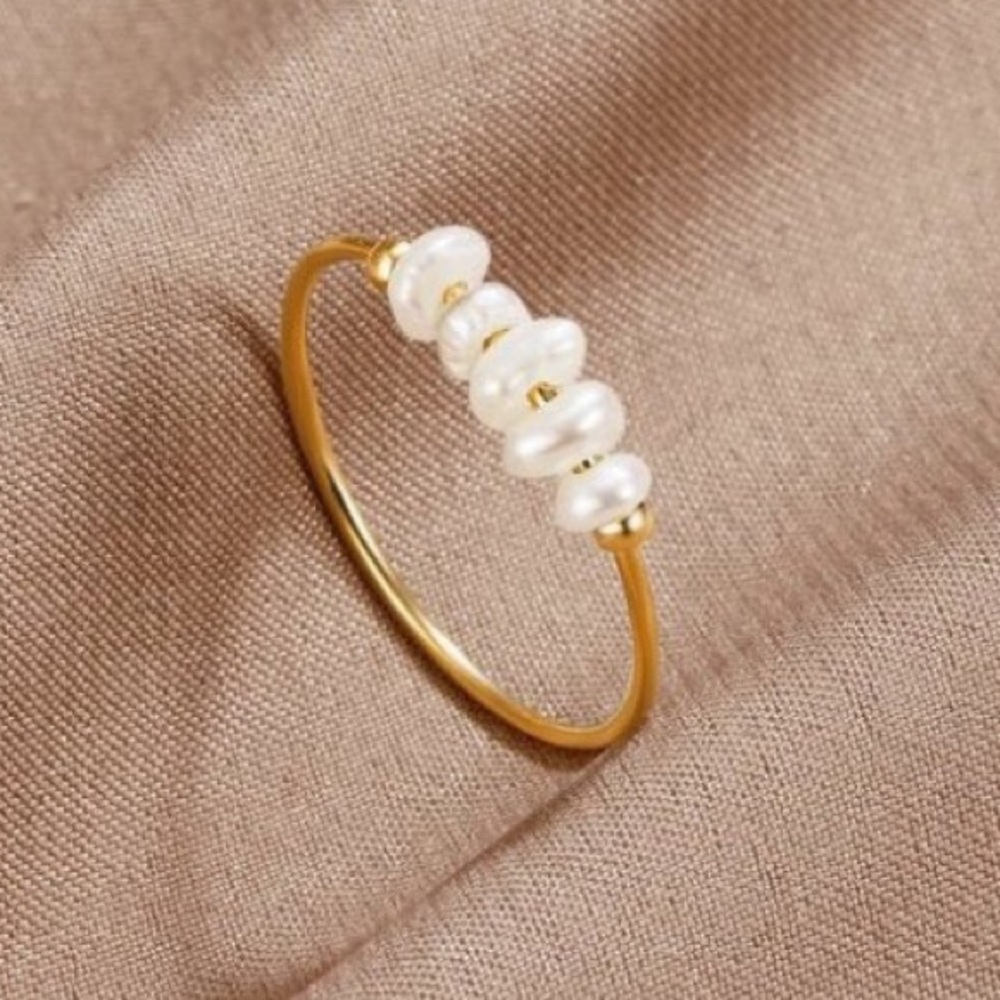 Gold Freshwater Pearl Ring (6)